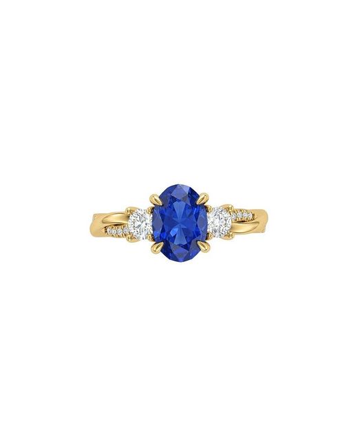 Lab Grown Diamonds Blue 14K 2.50 Ct. Tw. Lab-Grown Diamond Engagement Ring