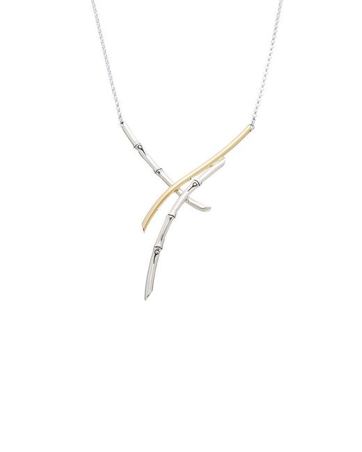 John Hardy Metallic Bamboo Heritage & 18K Necklace