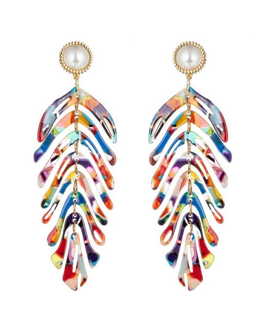 Eye Candy LA White The Luxe Collection Dina Earrings