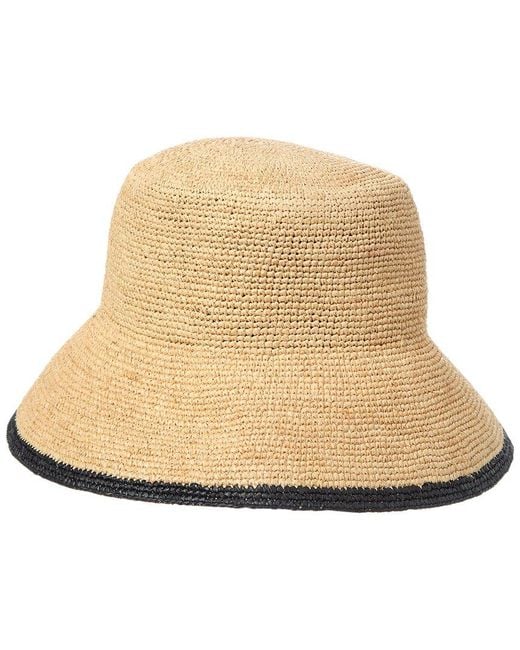 Vince Natural Raffia Banded Cloche