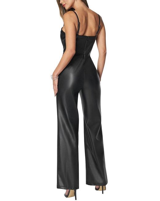 Bebe Black Cropped Jumpsuit