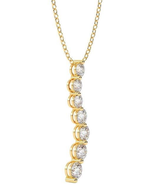 Diamond Select Cuts Metallic 14K 1.00 Ct. Tw. Diamond Pendant Necklace