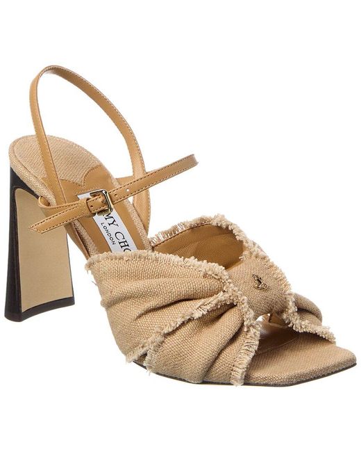 Jimmy Choo Metallic Anise 95 Leather Sandal