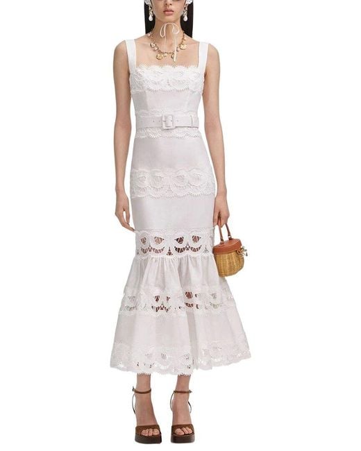 Emma way White Midi Dress