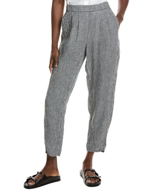 Eileen Fisher Gray Lantern Linen Pant