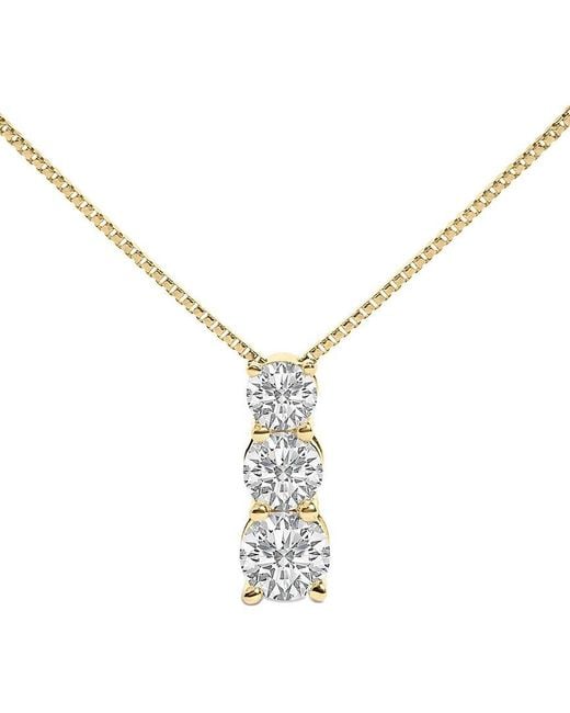 Haus of Brilliance Metallic 14K 0.50 Ct. Tw. Lab-Grown Diamond Pendant Necklace