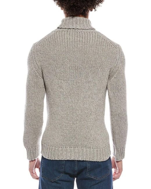 Slowear Gray Zanone By Turtleneck Wool & Yak-Blend Sweater for men