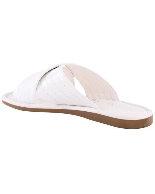 Seychelles White Courage Leather Slide