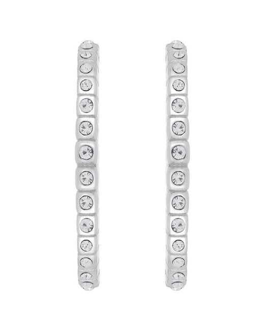 Reiss White Sade Soraya Hoop Earrings