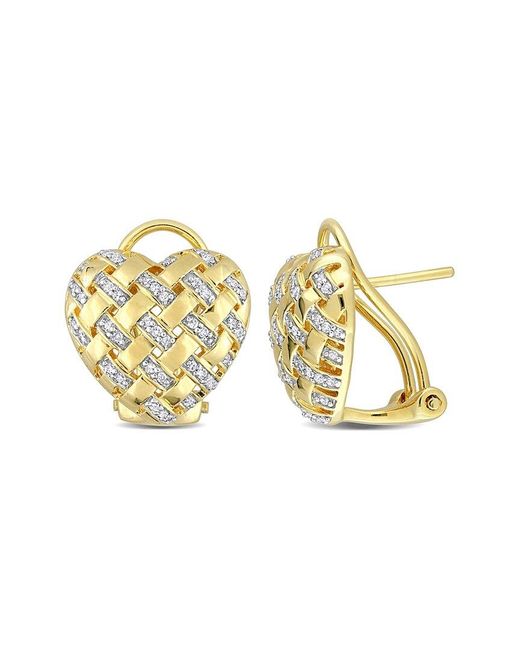 Rina Limor Metallic Plated 0.25 Ct. Tw. Diamond Earrings