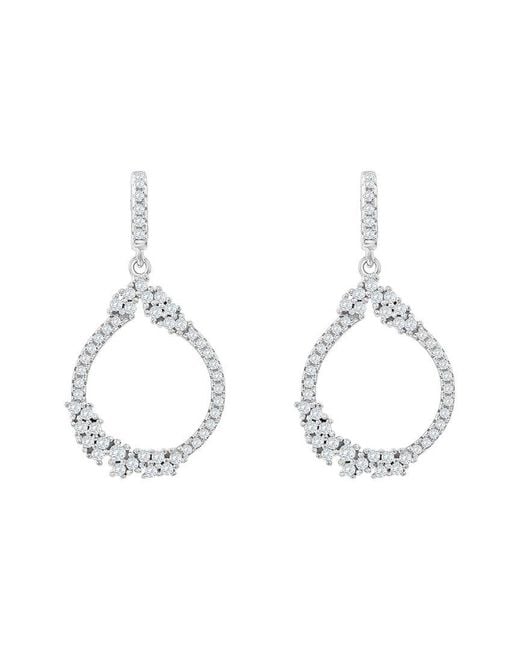 Suzy Levian CZ Jewelry White Suzy Levian Cz Dangle Earrings