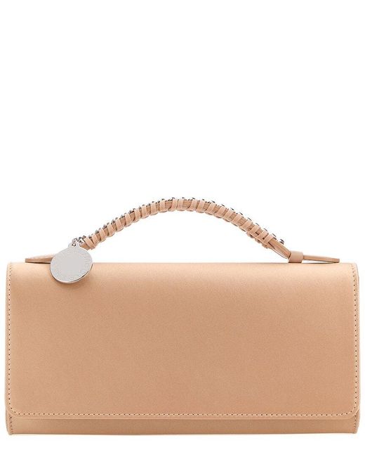 Stella McCartney Brown Falabella Clutch Bag Eco Satin Clutch Bag