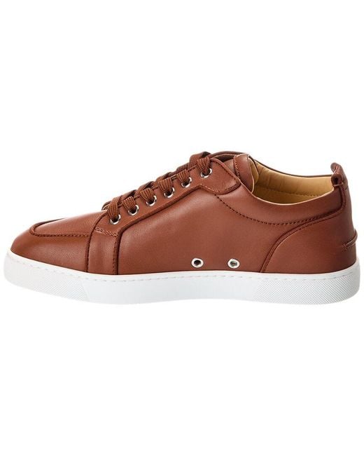 Christian Louboutin Brown Rantulow Leather Sneaker for men
