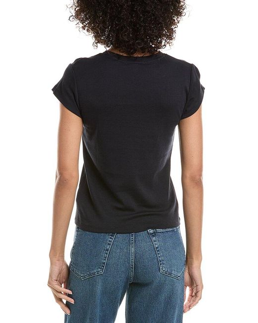 Splendid Black Faye Crewneck T-Shirt