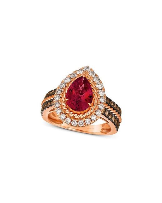 Le Vian Red Pomegranate Garnet 14K Rose 3.74 Ct. Tw. Diamond & Garnet Ring