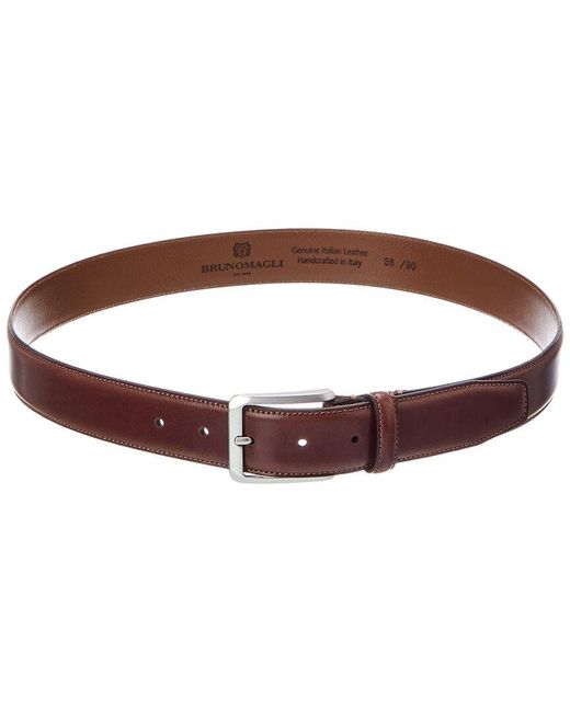 Bruno Magli Brown Dante Leather Belt for men