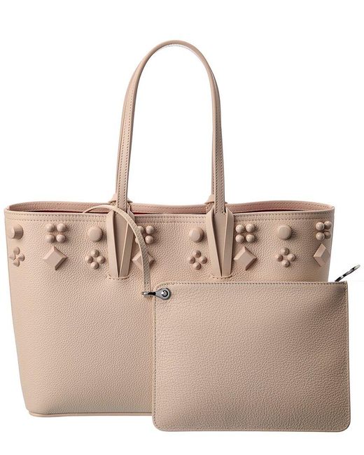 Christian Louboutin Natural Cabata Small Leather Tote