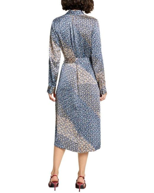 NIC+ZOE Blue Petite Monogram Mix Blair Dress