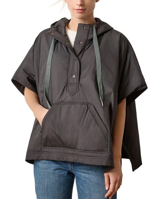 Lilla P Black Oversized Fit Hooded Poncho