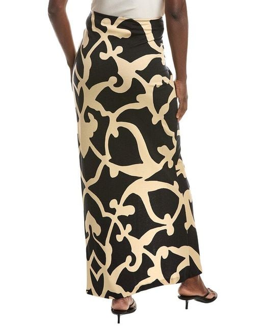 Diane von Furstenberg Black Bianca Wool-Blend Skirt