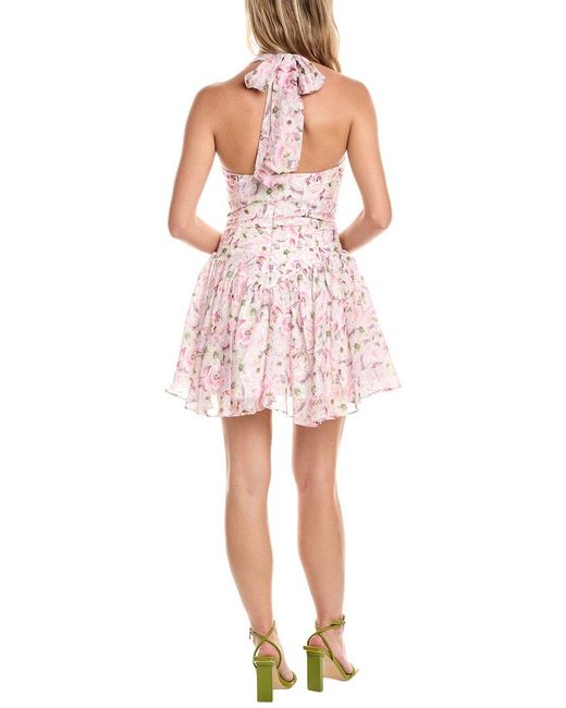 Bardot Pink Marabella Halter Mini Dress