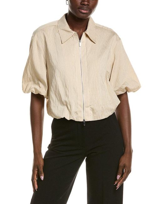 Vince Camuto Natural Cropped Bubble Jacket