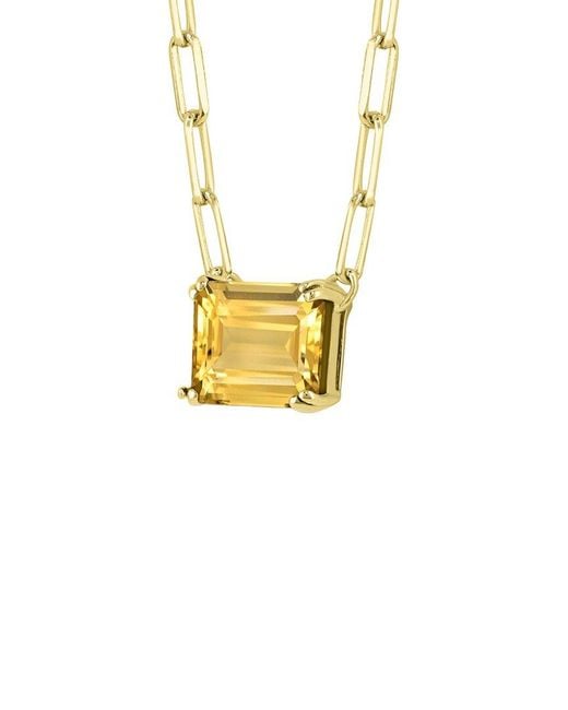Gemstones Metallic 0.80 Ct. Tw. Citrine Pendant Necklace