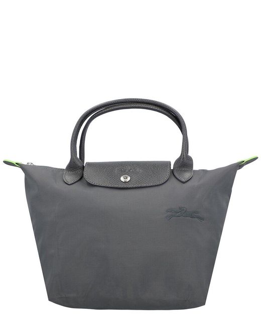 Longchamp Blue Le Pliage Green Small Canvas Bag