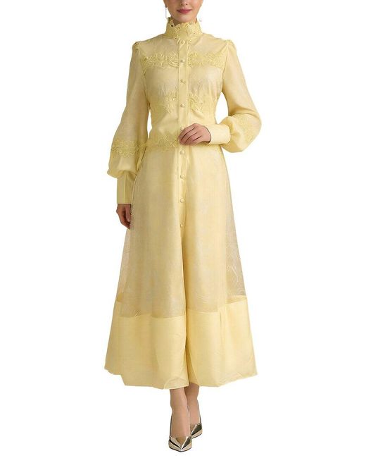 Vincent Yellow Midi Dress