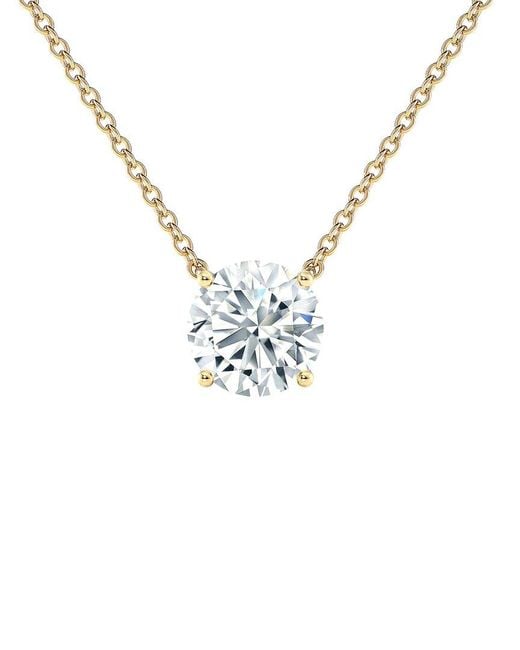 Sabrina Designs Lab Grown Diamonds Metallic 14K 2.00 Ct. Tw. Lab-Grown Diamond Solitaire Necklace