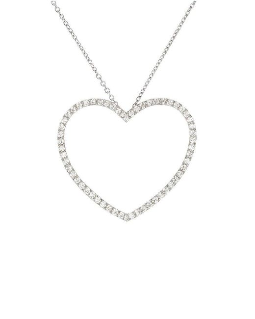 Prince Diamond & Jewelry White 14K 0.96 Ct. Tw. Lab-Grown Diamond Lab-Grown Heart Pendant