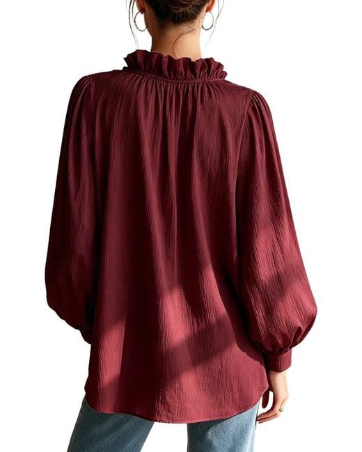 Tedora Red Blouse