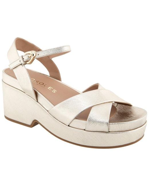 Aerosoles Metallic Chabella Leather Heeled Sandal
