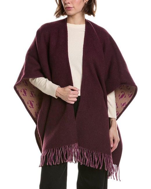 Jimmy Choo Purple Wool-Blend Wrap