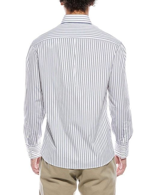Brunello Cucinelli White Basic Fit Shirt for men