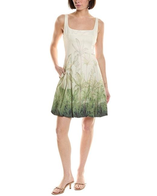 Julia Jordan Green Printed Mini Dress