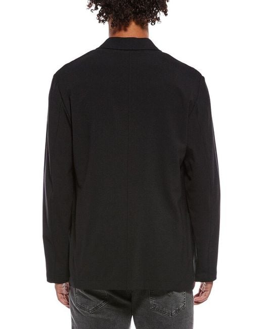 Vince Black Tailored Wool-Blend Utility Blazer for men