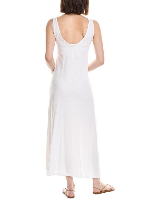 ATM White Scoop Neck Tank Dress