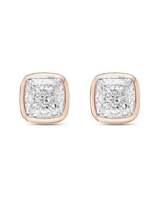 Diana M White Diana M. 14K Rose 1.00 Ct. Tw. Lab-Grown Diamond Stud Earrings