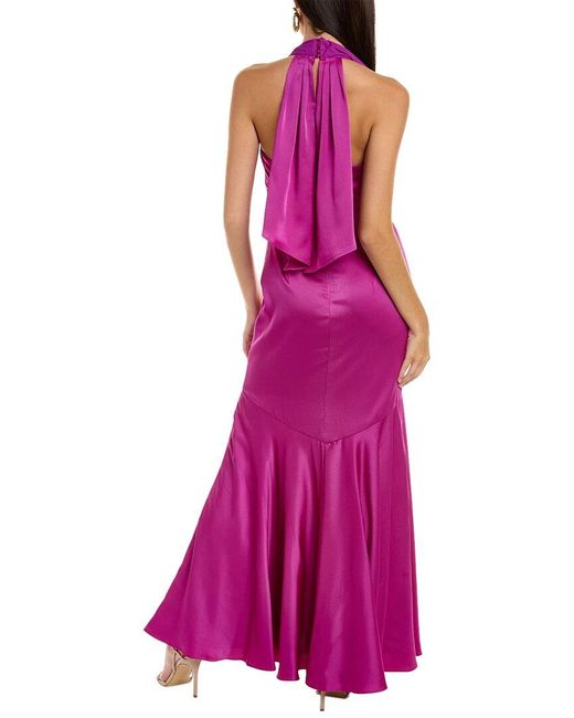 THEIA Purple Celeste Gown
