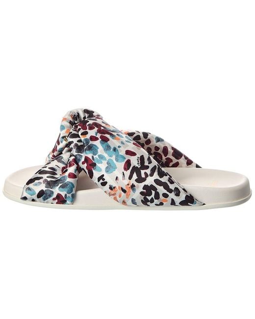 Fendi White Feel Satin Sandal