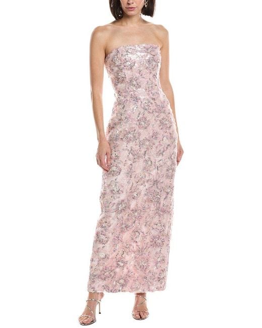 MILLY Pink Jasmine Midi Dress