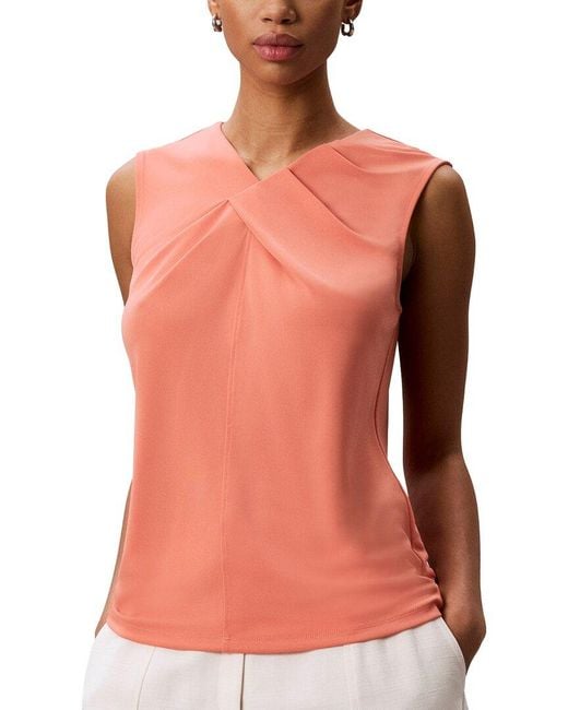 Calvin Klein Pink Crepe Jersey Top