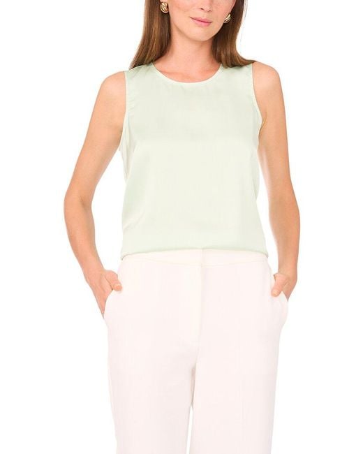 Vince Camuto White Sleeveless Blouse
