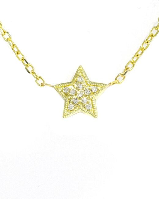 Diana M Metallic Fine Jewelry 14k Diamond Necklace