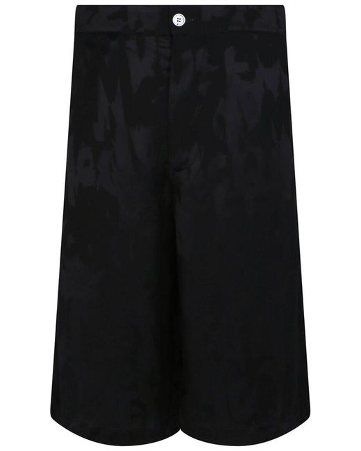 McQueen Black Logo Jacquard Shorts for men