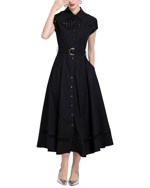 Vincent Black Midi Dress