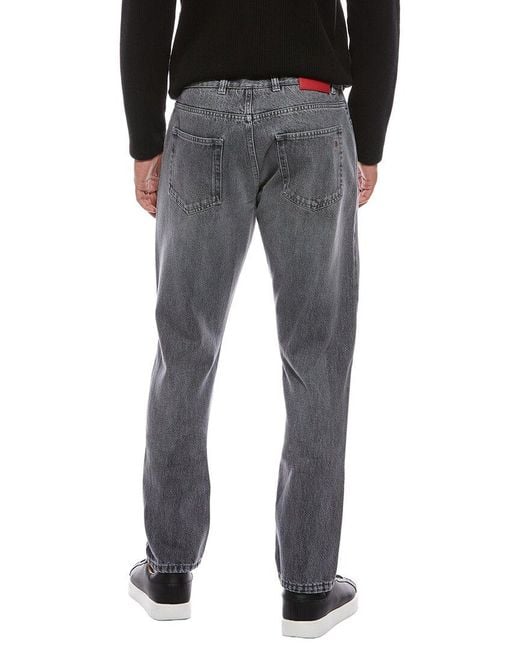 Isaia Black Carrot Fit Denim for men