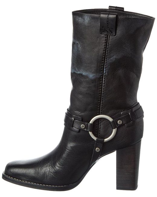 Free People Hayden Harness Leather Boot in Black | Lyst UK