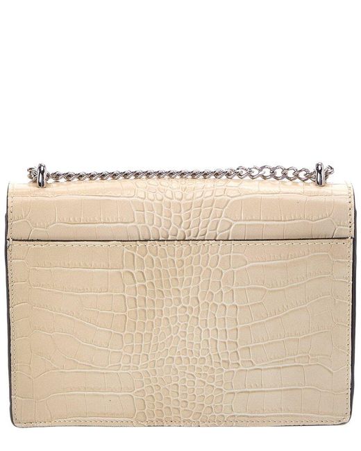 Italian Leather Natural Natalie Leather Top Handle Bag